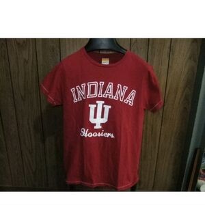 League Classic Red Tee Vintage 80s Indiana Hoosiers Small